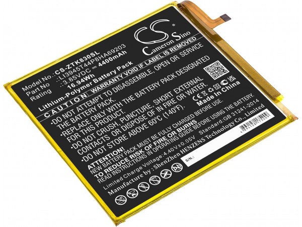 Baterija za ZTE Grand X View 2 / K83 / Zpad 8, 4400 mAh