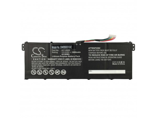 Baterija za Acer Aspire 5 A517 / Spin 3 SP315 / Swift 3 SF314, AC14A8K, 15.2 V, 3000 mAh