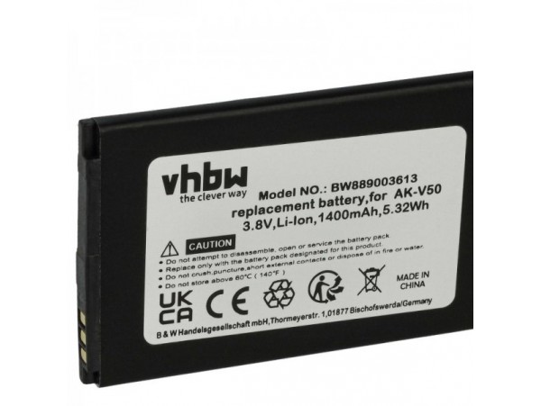 Baterija za Emporia Active V50, AK-V50, 1400 mAh