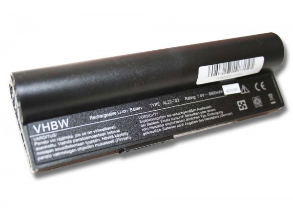 Baterija za Asus Eee PC 900A / 900HA / 900HD, črna, 6600 mAh