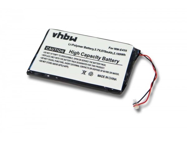 Baterija za Sony NW-E435 / NW-E436, 570 mAh