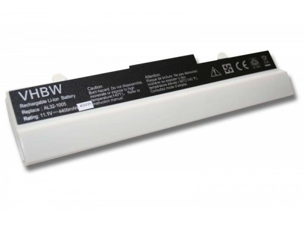 Baterija za Asus Eee PC 1001 / 1001H, bela, 4400 mAh