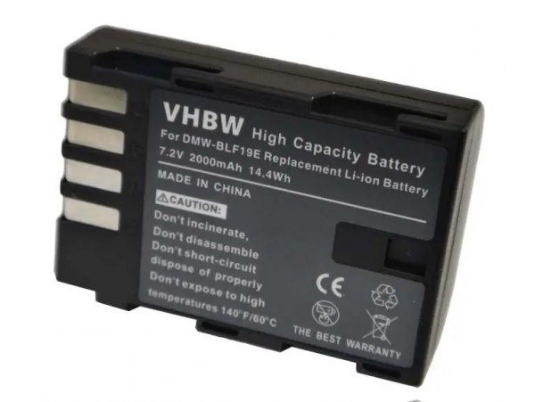 Baterija DMW-BLF19E za Panasonic Lumix DMC-GH3 / DMC-GH4 / DMC-GH4R, 2000 mAh