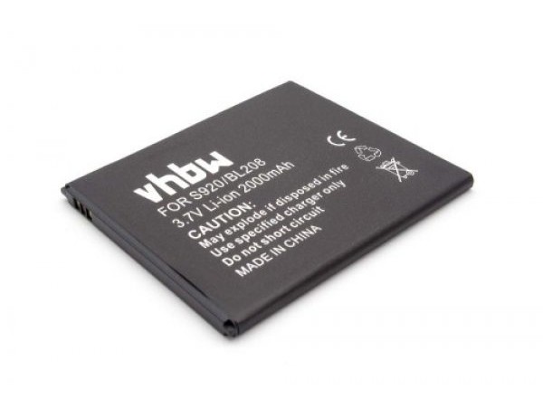 Baterija za Lenovo S920, 2000 mAh
