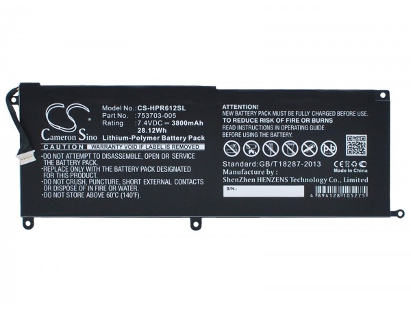 Baterija za HP Pro X2 612 G1, za tablico, 3800 mAh
