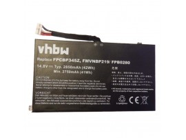 Baterija za Fujitsu Siemens Lifebook UH572, 2850 mAh