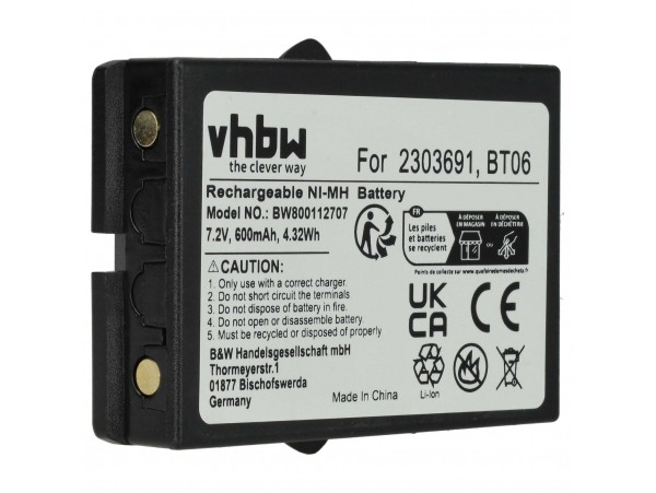 Baterija za Danfoss TM60 / TM61 / TM62, 2303691, 600 mAh