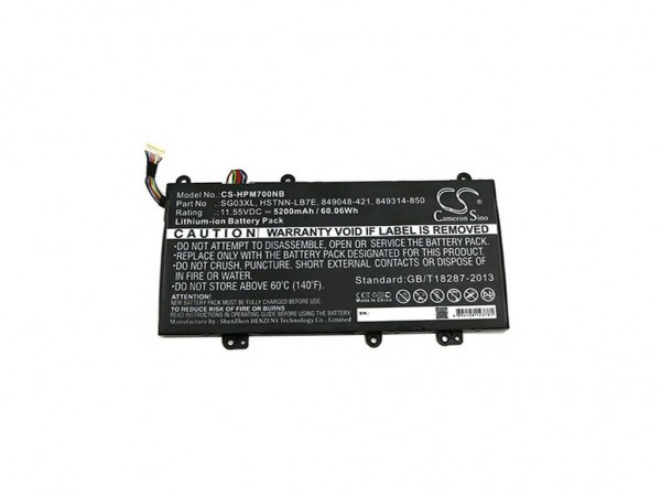 Baterija za HP Envy M7 17-U000 / 17t-U000 / 17t-U100 / M7-U000, SG03XL, 5200 mAh