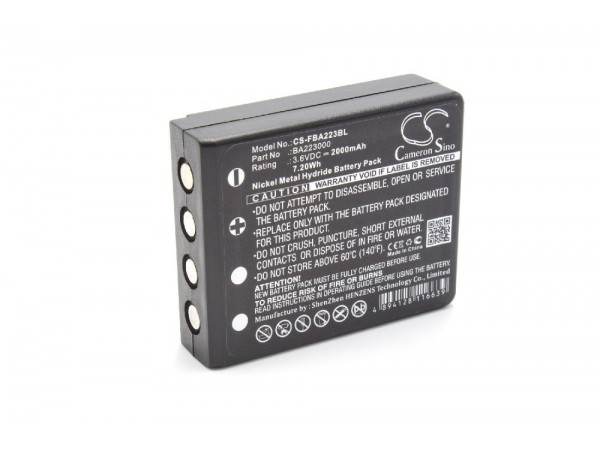 Baterija za HBC Radiomatic BA223031 / BA223001, črna, 2000 mAh