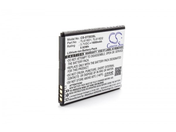 Baterija za Alcatel One Touch Pop D5, 1800 mAh