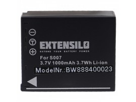 Baterija CGA-S007 za Panasonic Lumix DMC-TZ5 / DMC-TZ4 / DMC-TZ3, 1000 mAh
