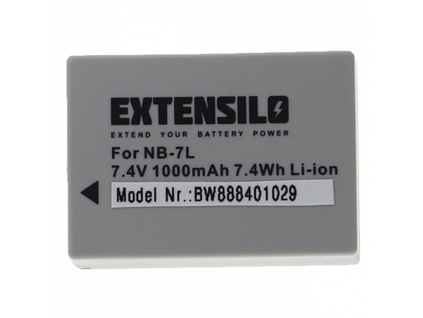 Baterija NB-7L za Canon PowerShot G10 / G11 / G12 / Powershot SX30, 1000 mAh