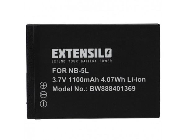 Baterija NB-5L za Canon PowerShot S100 / IXUS 950, 1100 mAh