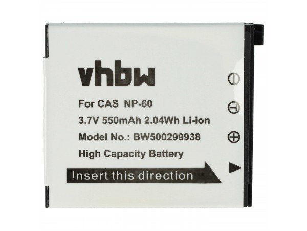 Baterija NP-60 za Casio Exilim EX-FS10 / EX-S12 / EX-Z90, 550 mAh