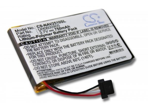 Baterija za Navigon 2510, 750 mAh